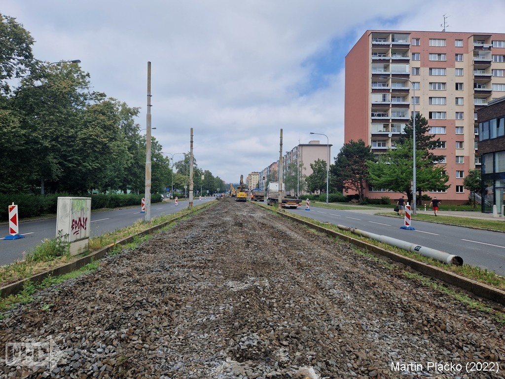 3.7.2022   Rekonstrukce trati na ul. Opavské