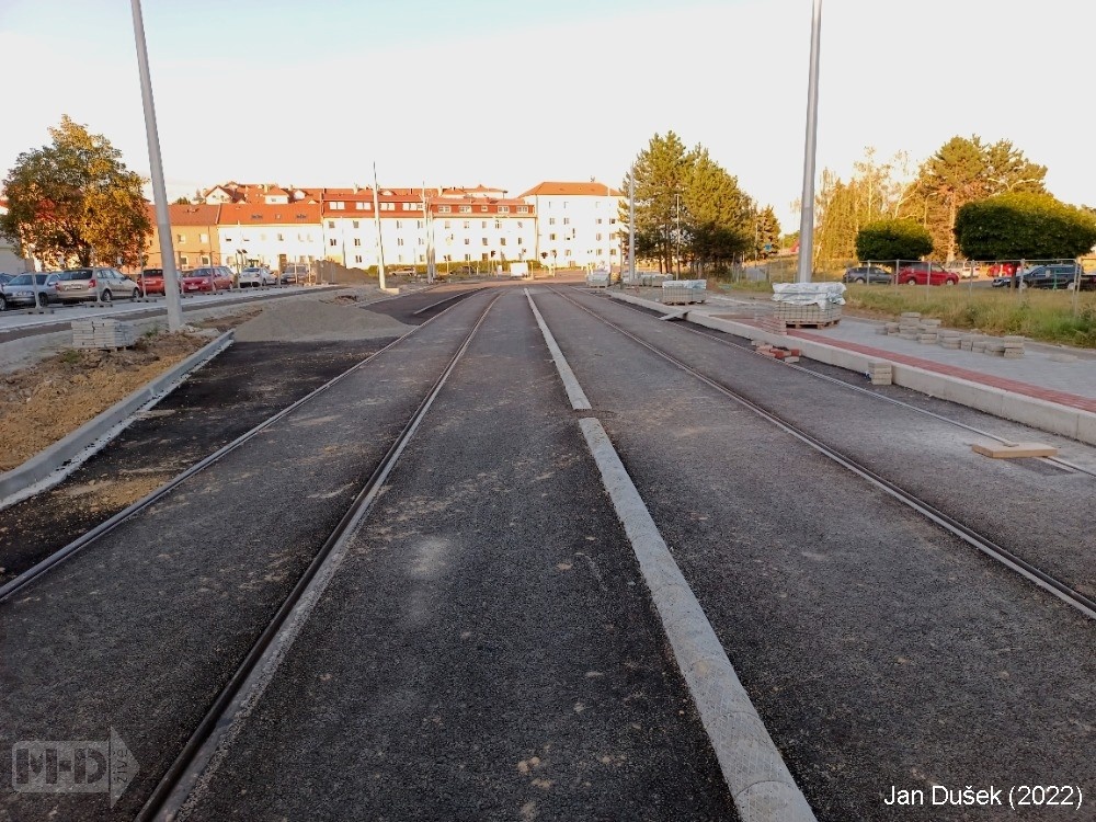 15.7.2022   Stavba nové tramvajové trati v Olomouci (6)