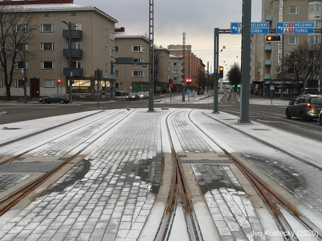 Průběh stavby tramvajové trati v Tampere (2)